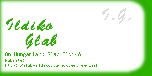 ildiko glab business card